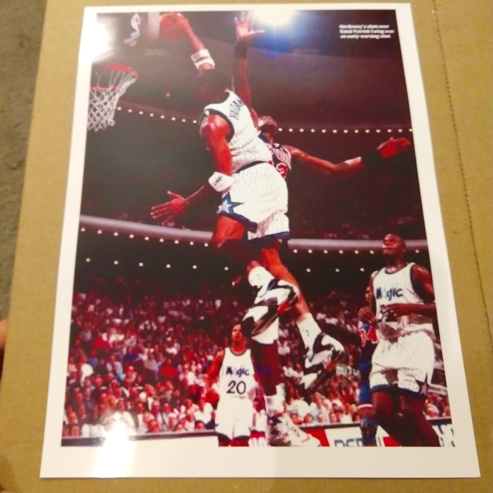 PENNY HARDAWAY ORLANDO MAGIC VINTAGE 8.5x11 REPRINT GLOSSY WALL/LOCKER POSTER🔥